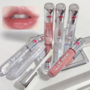 Cherry Pink Lip Plumper Gloss Crystal Jelly Oil Lip Tint Long-lasting Waterproof Lipstick Lips Plumper Liquid Lipstick