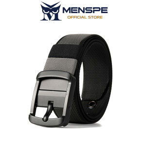 MENSPE Men Belt Outdoor Tactical Belt Adjustable Belt Rotating Buckle Nylon Waistband Double-Sided Two-Color Belt Youth Sports Canvas Pant Belt Simple Nice Waistband Nylon