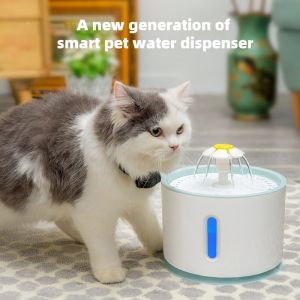 Automatic Pet Cat Water Fountain with LED Filter USB Silent Water Fountain for Dogs and Cats Feeder Bowl Water Dispenser