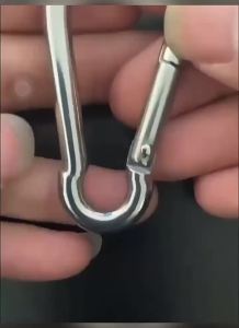 1-7Pcs M5 Nickel-Plated Spring Snap Carabiner Quick Link Lock Ring Hook Snap Shackle Chain Fastener Hook