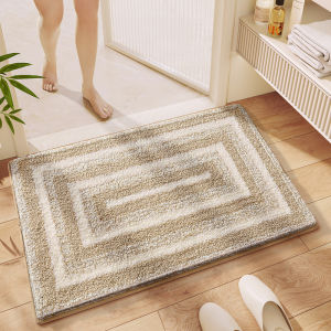 VIKAMA Bathroom Rug Super Absorbent Non-Slip Shower Mat for Bathroom Floor Toilet Door Entry Carpet Mat Quick Dry