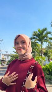 Dila Blouse - Atasan Sweater Crop Rajut Wanita Motif Tali Kur Korean Style