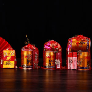 จีนถุงขนมแต่งงานตกแต่งสไตล์ย้อนยุคเส้นด้ายวัสดุน้ําตาลกล่องบรรจุภัณฑ์สําหรับงานแต่งงานของขวัญและเฉลิมฉลอง