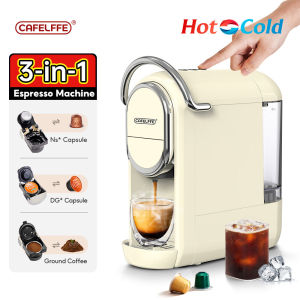 Cafelffe Versatile 19Bar High Pressure Coffee Machine - Single Serve Espresso/Cappuccino Maker Hot & Cold Brewing