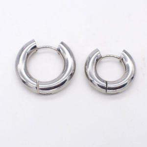 5 มมไทเทเนียมเหล็กหนาพิเศษต่างหูผู้ชายหูกลมเดี่ยวคลิปออน ฮิปฮอป สไตล์แฟชั่นเครื่องประดับหูกระดุมสำหรับชาย