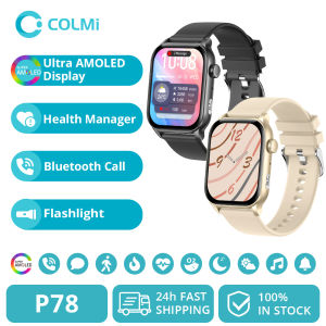 COLMI P78 AMOLED Smartwatch 1.95 Display with Flashlight & Voice Calling 100+ Sports Mode Health Monitor Men Women Smart Watch