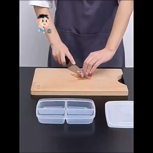 Vegetable Storage Box Compartments Airtight Fresh Preservation Container for Fridge Organization for Fruits Meat and Ingredients