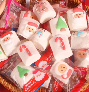 Christmas cartoon cotton candy individually packaged gummies 250g 500g    卡通棉花糖