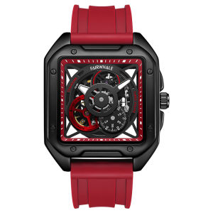 MARK FAIRWHALE 6320 Watches for Men Automatic Movement Silicone Strap Luminous Waterproof Sports Mechanical Watch