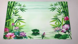 Tranh dán tường Cảnh Hồ Sen trang trí bàn thờ nhiều mẫu mã và kích thước