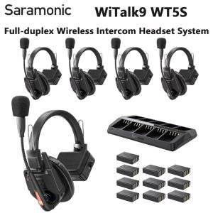 Witalk9 Saramonic ชุดหูฟังไร้สายระบบการสื่อสารแบบเต็มอินเตอร์คอมดูเพล็กซ์สำหรับการสร้างภาพยนตร์การผลิตทีวีการแข่งขันกีฬา