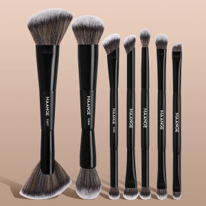 MAANGE | MAANGE 7pcs Professional Dual-ended Makeup Brushes Soft Dense Hair for Foundation Powder Blush Eyeshadow Makeup Accessories Gift