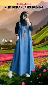 OVERALL JEANS WANITA TANPA INNER OVERLAN DENIM MODEL ELEGAN DAN TERBARU
