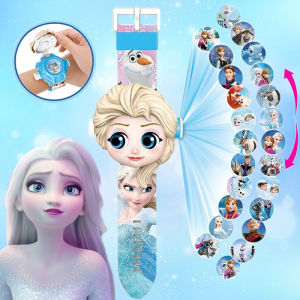 Princess Elsa Toy Girl 5 Years Old 6 Aisha Luminous Watch 7 Primary School Student 4 Aisha Projection Elsa Electronic Watch