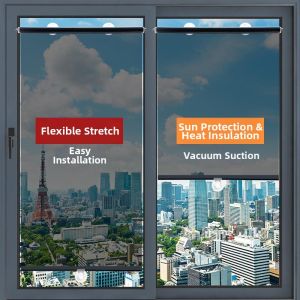 MOLORE | Sun Protection Insulation Light Blocking Easy Installation Stretchable Suction Cup Curtain