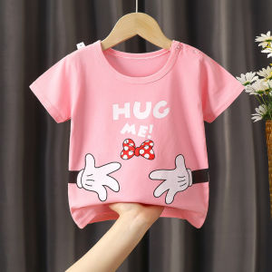 Girl Short Sleeve T-shirt Summer Baby Summer Clothing Thin Pure Cotton Kids Tops Baby Half Sleeve 1 Girls and Boys Undershirt