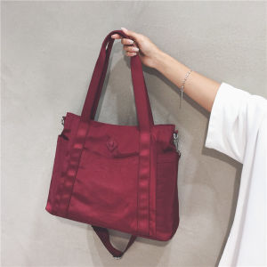 Tote Bag Womens Large-Capacity Crossbody Bag Fashion Trendy Class Commuter Bag Shoulder Nylon Canvas Womens Bag Handbag