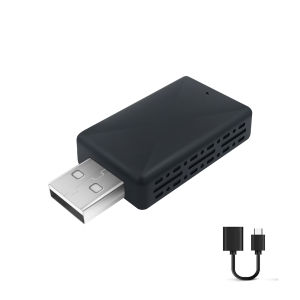 2-in-1 Wireless CarPlay Android Auto Adapter for OEM Car Stereo USB Plug and Play Wired To Wireless Dongle with WiFi OTA Upgrade