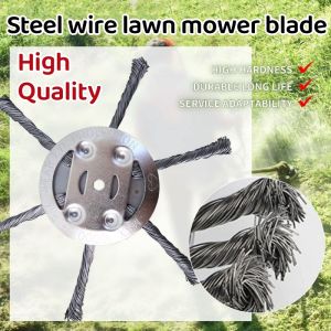 Steel Wire Grass Trimmer Heads Professional Weed Eater Blades Steel Razor Mower Weed Brush Cutter