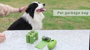 Printed Dog Poop Bag 1.5 mil Pet Trash Bag Biodegradable Waste Bag with dispenser