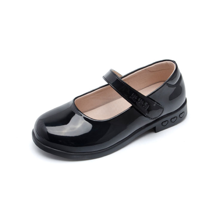 Girls Black Leather Shoes Performance Shoes Performance Shoes Princess ...