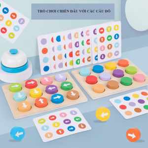 Đồ chơi xếp hình mũi tên vào bảng theo thẻ gợi ý nhận thức sớm montessori cho trẻ
