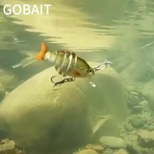 Mồi Câu Giả GOBAIT Mini Sunfish Đa Khớp 5cm 2.4g Mồi Cứng Chìm Chậm Có Móc Ba Ngạnh Dành Cho Cá Bass Cá Chép - Bộ Mồi Bơi 1-6 Cái