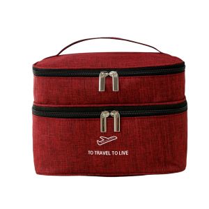 Waterproof Double-layer Cosmetic Storage Bag for On-the-Go Travel C17
