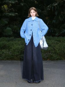 Unique Korean Style Knitted Cardigan Autumn Fashion Womens Sweater Turn-down Collar Vintage Feel Good Fit Commute Style Long Sleeve