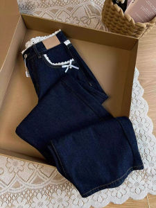 Quần Jeans Denim Ống Rộng Cạp Cao Phong Cách Mỹ Retro Cho Nữ Xuân Thu Quần Dài Ôm Dáng Cạp Cao Kiểu Dáng Thường Ngày