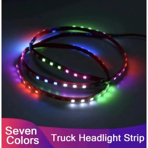 12V-24V xe tải đa năng đèn logo Strip đầy màu sắc Ngựa chạy Streamer Ánh Sáng Led mắt lưới trung bình nước máy sửa đổi Đèn trang trí với thiết kế chống thấm nước
