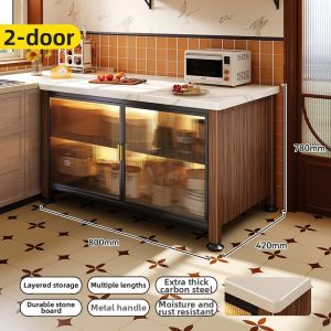 MEISD | Kitchen Multi-functional Storage Rack Steel and Wood