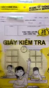 Giấy Kiểm Tra cấp 2 Dòng Kẻ Ngang Có Chấm 25 tờ đôi - ND