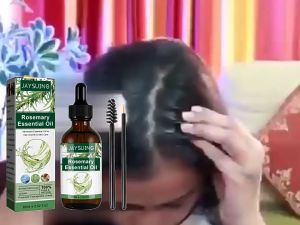 Jaysuing น้ำมัน Essential บำรุงผมโรสแมรี่ป้องกันการหยุดซ่อมแซมความเสียหายความเหนียวเนียนนุ่มบำรุงลึกป้องกันผมร่วงความงามขึ้นใหม่เร็วน้ำมันดูแลเส้นผมยืดหยุ่นได้น้ำมัน Essential อเนกประสงค์60มล.