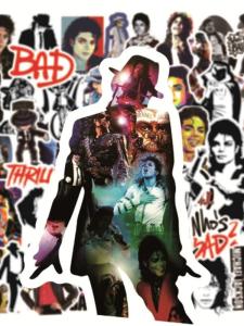 Michael Jackson Rock King Waterproof Stickers 50 Pcs Laptop Guitar Skateboard Decorative Decals Cute Brand Sticker Pack