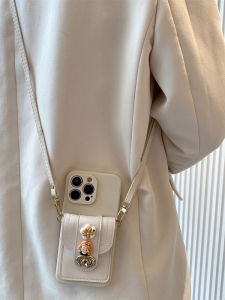 Floral Girl Phone Case Compatible with Apple 17promax Iphone 16pro Womens Style 13 Creative Cartoon Iphone 15promx Anti-fall 12/11 Crossbody 14pro Lanyard Xs Full Cover