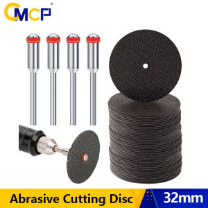 CMCP 32mm Abrasive Cutting Disc With Mandrels Grinding Wheels For Dremel Accesories Rotary Tool Metal Cutting Saw Blade