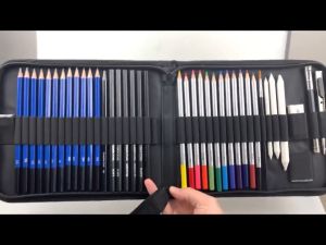 ชุดดินสอสเก็ตช์ 24/35/40 ชิ้น ดินสอสเก็ตช์มืออาชีพ รวม ปากกาสเก็ตช์ 5H-8B ดินสอกราไฟท์ ดินสอถ่าน สําหรับวาดภาพศิลปะ