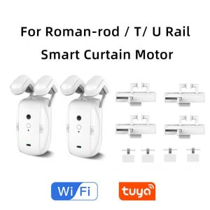 3in1 WIFI Curtain Motor For Roman T U Track Automatic Open Smart Electric Curtain Robot for Tuya APP Voice Control Alexa Google