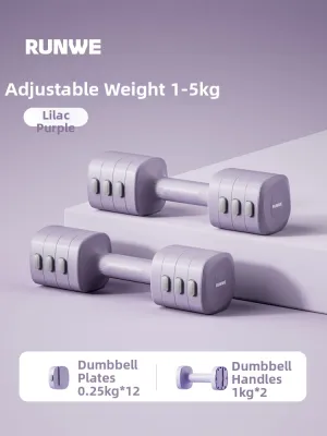 Runwe | Adjustable Womens Fitness Dumbbells 5kg Pair
