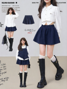 KEIKO | Youthful Dots A-Line Mini Skirt