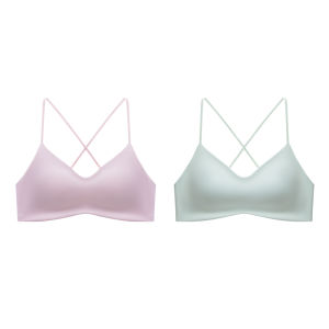TONERCE | Cross-Back Seamless Summer Bra skin-colored