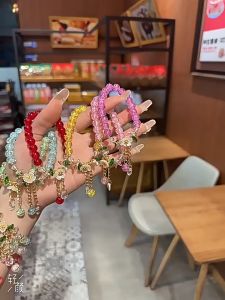 Gelang Couple Aesthetic Gelang Manik Serut Gelang Wanita Lucu Korean Style Kartun Kristal Anak Asli