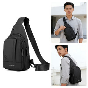MENSPE Men Bag Chest Pack Functional Chest Bag Crossbody Chest Bag Zipper Bag Sports Bag Waterproof Bag Street Shoulder Bag Messenger Bag Travel Bag Work or Business Bag