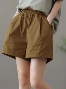 Shorts Female Summer New Easiest for Match Loose Plus Size Student Casual Sports Capris Parka Wide Leg Small Cropped Pants
