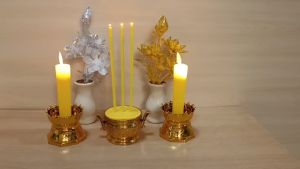 ธูปเทียนled ธูปเทียนไฟฟ้า ฟรีถ่าน 3A  พร้อมบูชา หิ้งพระ