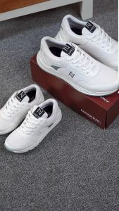 NAZREAL Lucky White - Sepatu Sneakers Casual Pria Terbaru