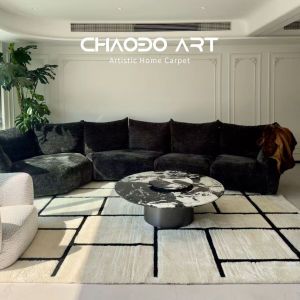 Designer French Geometric Living Room Rug