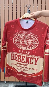 เสื้อยืดหญิงและชายลาย Regency แขนยาวสไตล์วินเทจ เนื้อผ้ากีฬา ผลิตในไทย