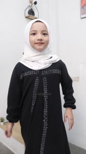 GAMIS SERUTY DOUBEL PURING ANAK PEREMPUAN USIA 3-14 TAHUN